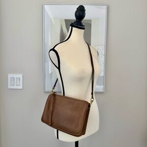 Vintage 1970s Coach NYC Slim Brown Leather Clutch / Shoulder Bag – Talon Zip